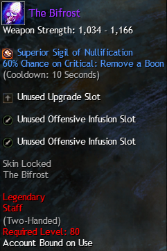 MMOJUGG Guild Wars 2 US The Bifrost Details View of Item Function and Use